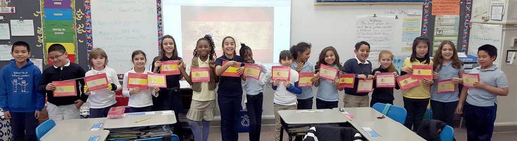 (above) 3R displaying Spain flags in honor of Diversity Day and "Discovering and Embracing Diversity."
