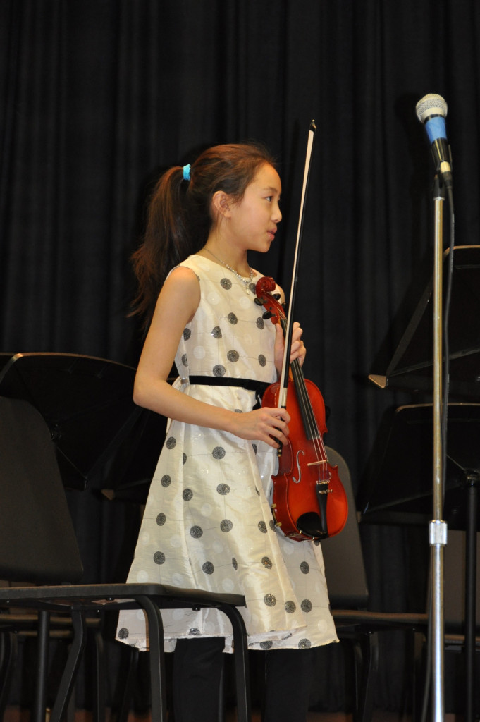 (above) Brookside Place School fifth grader Julia Chen of Cranford performed violin and piano solos in the BPS Winter Concert.