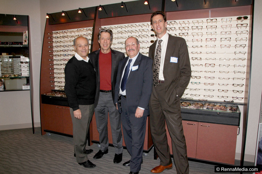 (above, l-r) Gene Jannotti, Executive Director – Greater Westfield Area Chamber of Commerce, Dr. Joel Confino, Dr. Ivan Jacobs and Dr. Milton Kahn – Eye Care and Surgery Center.