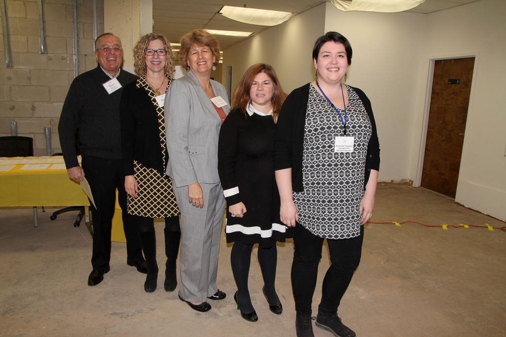 (above, l-r) Stuart Arnold, board chairman; Mary Robinson Executive Director,; Connie Palmer Clinical and Training Instruction; Mandi Zucker, Amanda Hayden, Development and Operations Associate.