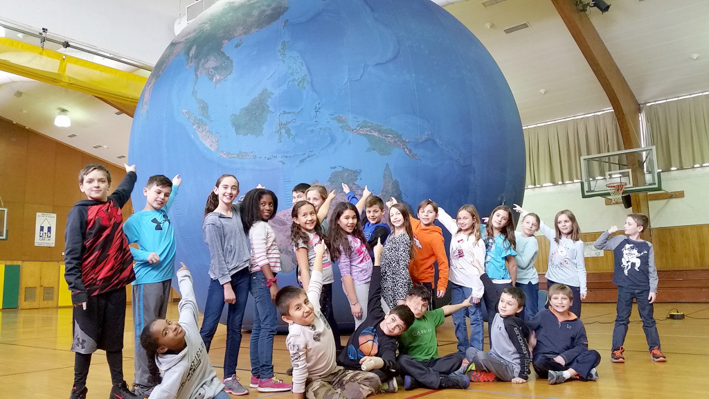 (above) Mrs. Flyns's 4th grade class at Deerfield School were enthralled to see their curriculum come to life!