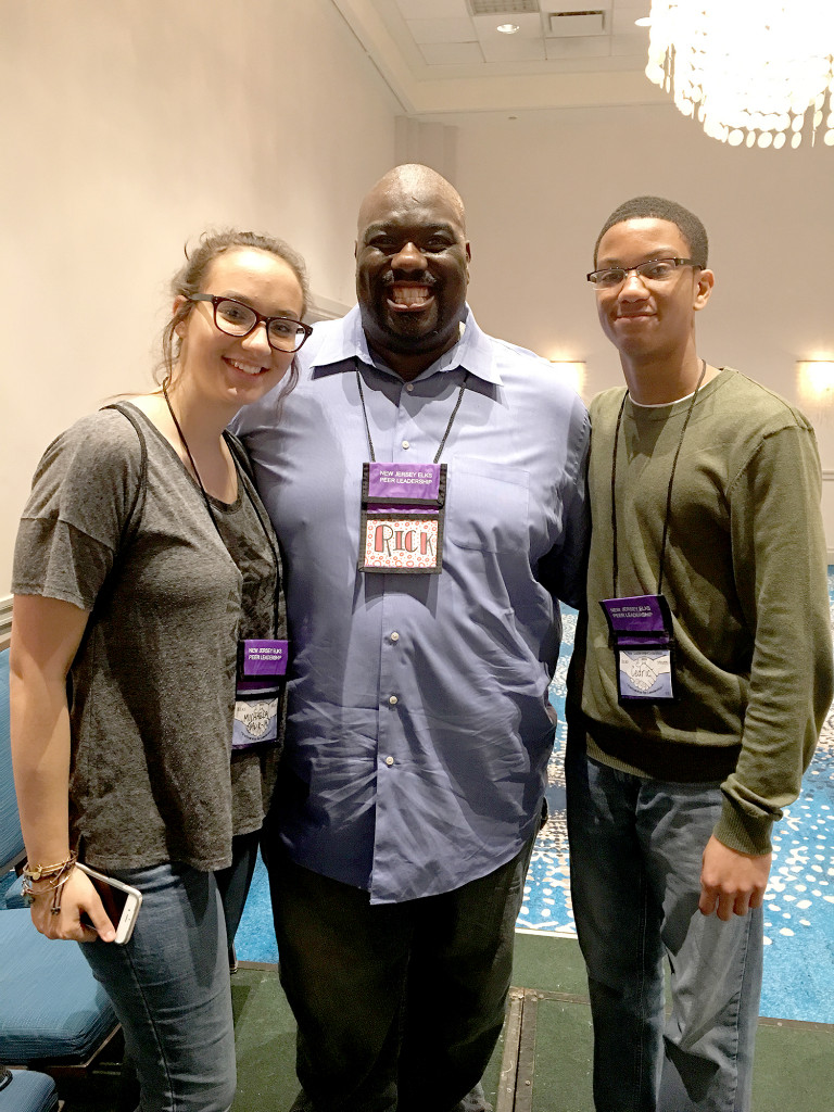 (above) Michaela & Cedric with opening presenter, Rick Minnifield at Elks Leadership Conference. Photo by: Lauren Palermo