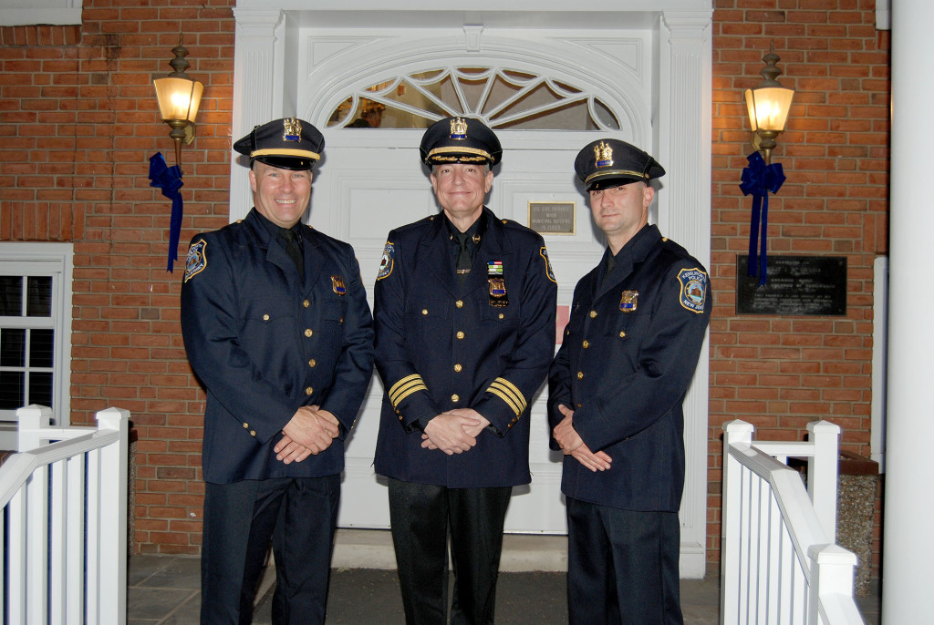 (above l-r) Sergeant Michael Scanielo, Chief John Zimmerman, and Lieutenant Fred Soos Jr.
