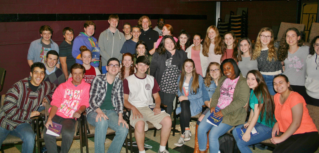 (above) Kathy Deitch, center, with some of the cast of CDC Junior Theatre’s Footloose.