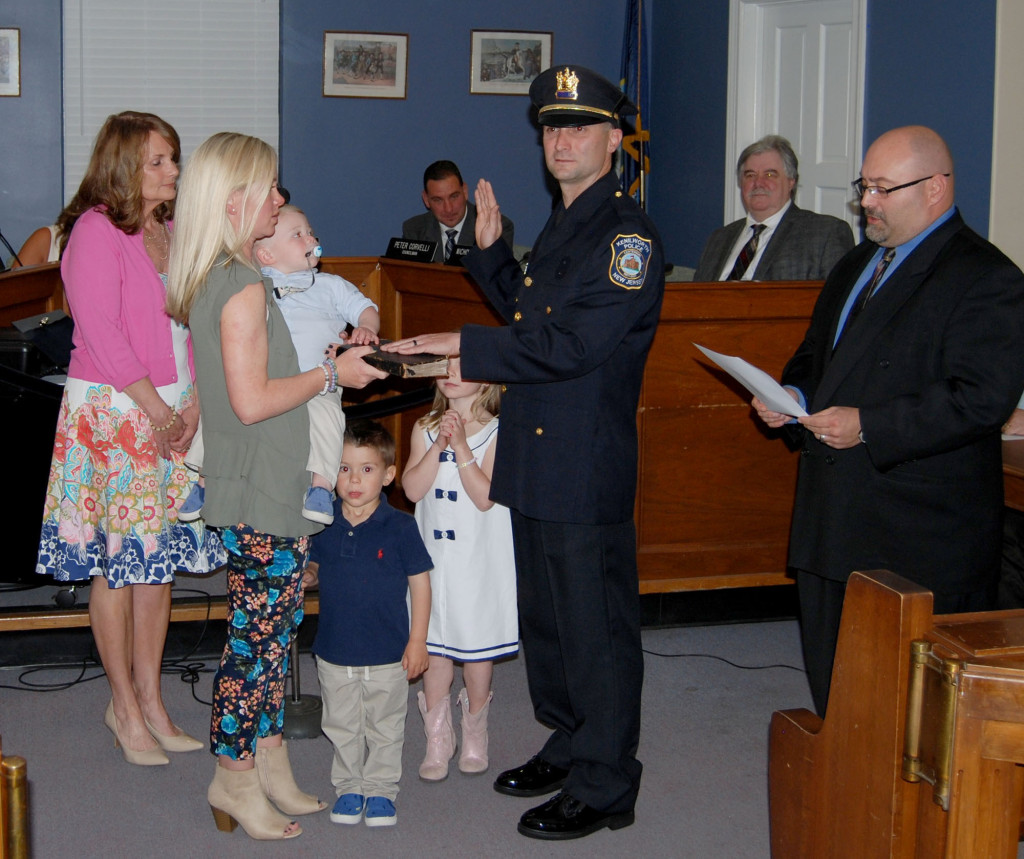 (above) Michael Scanielo was promoted to the rank of Sergeant at a promotion ceremony held on May 11th.
