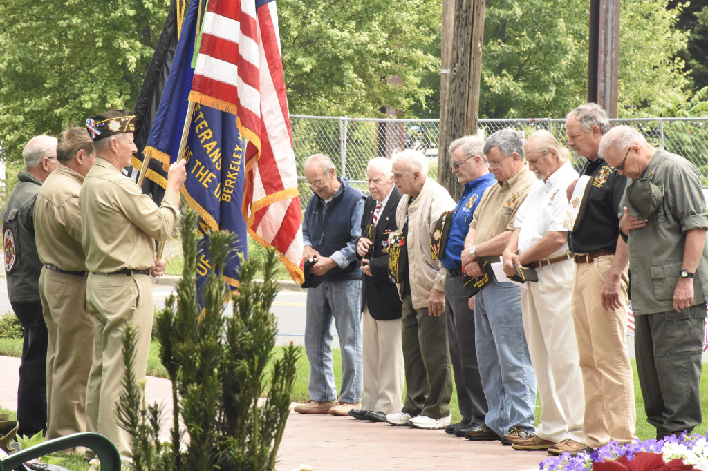 (above) During the ceremony the names were read of Berkeley Heights residents who passed away during WWII and members of the VFW Post 6259 who died during past last year.