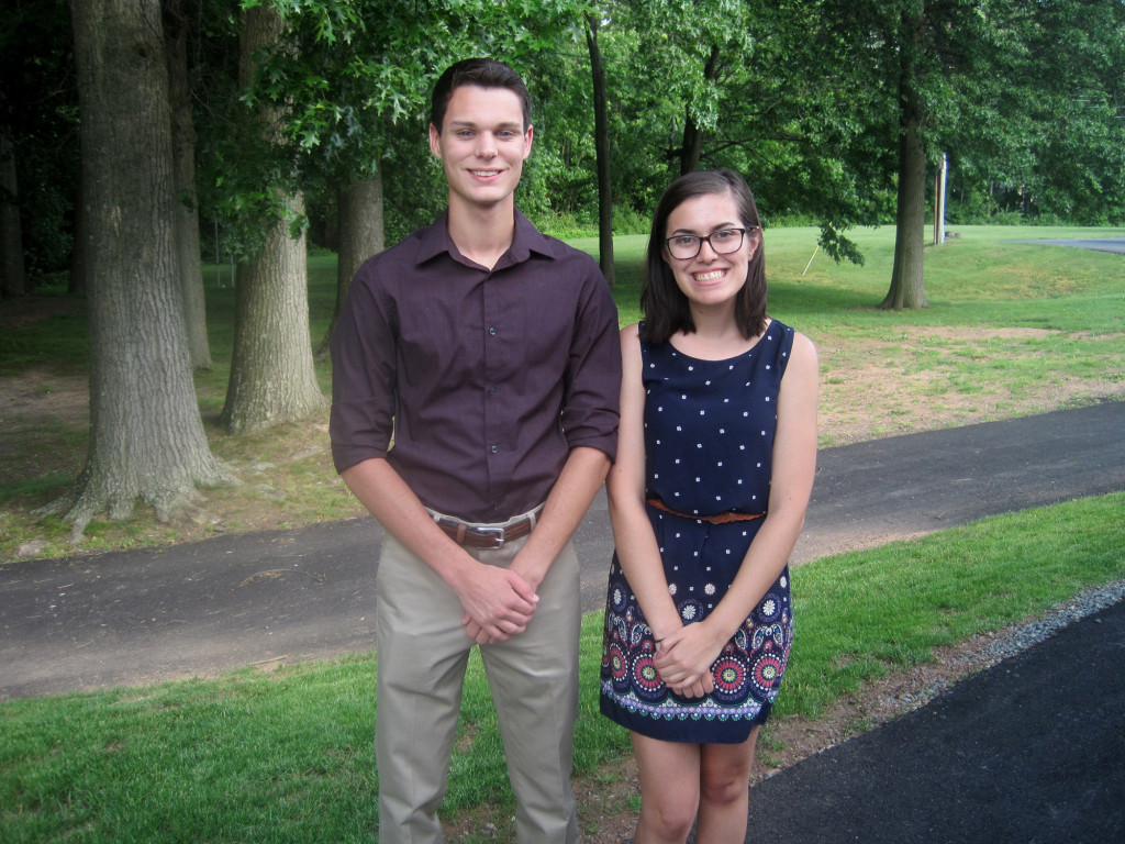 (above) Colin Stevenson and Kelsey Cogan winners of the 2016 Watts Foundation Scholarship.