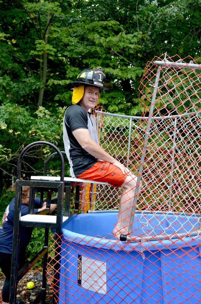 (above) The dunk tank will be back again and you might even get the chance to get firefighter and township committee member Brendan Rae wet.
