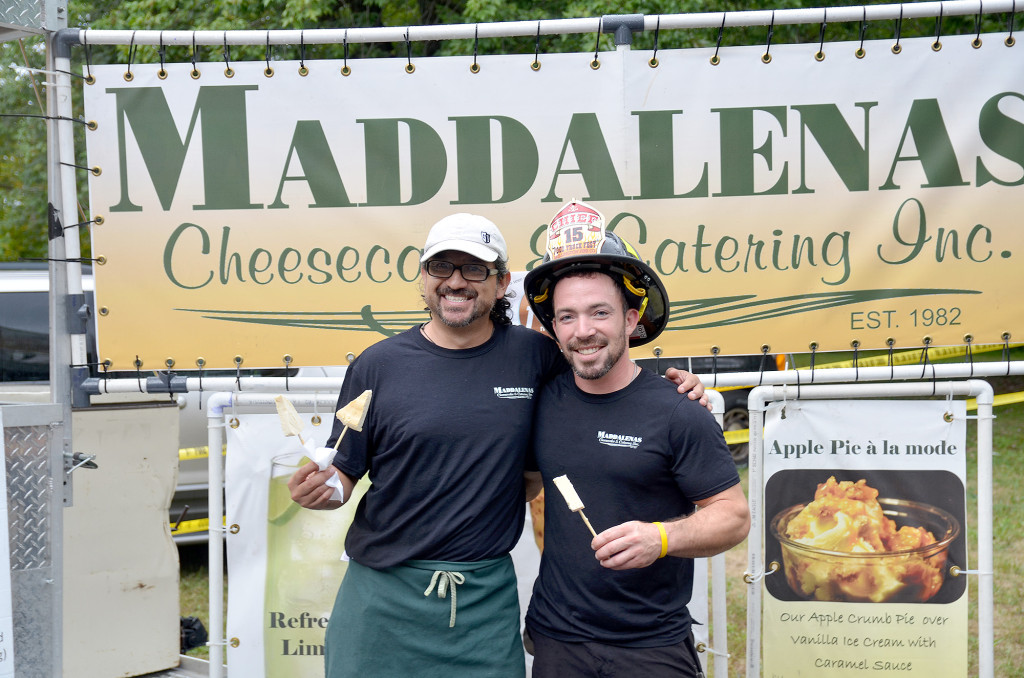 (above) Who will win this year’s trophy for most popular food? Pictured are last year’s winners from Maddalena’s Cheesecake of Ringoes, NJ.