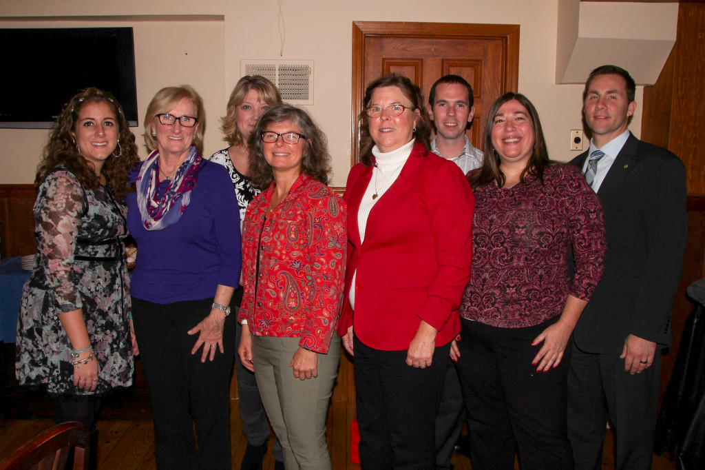 New Long Hill Chamber of Commerce Board of Directors (above l-r) Jeannie Artigliere of The Meyersville Inn, Denise Murphy of Weichert Realtors, Dawn Kougias of Millington Cafe, Michelle Cavett-President, of Soo Bahk Do Karate of Gillette, Mary Mayer-Vice President, of Mary's Your Name Here, Adam Montross of Burger King, Jen Ward of the Echoes-Sentinel, and Andrew Gaffney-Secretary, of Investor's Bank Stirling. Not pictured, Tony Catanzaro of Regency Landscape.