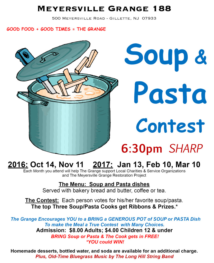 Meyersville Grange 188 Soup Contest Flyer 2016-2017