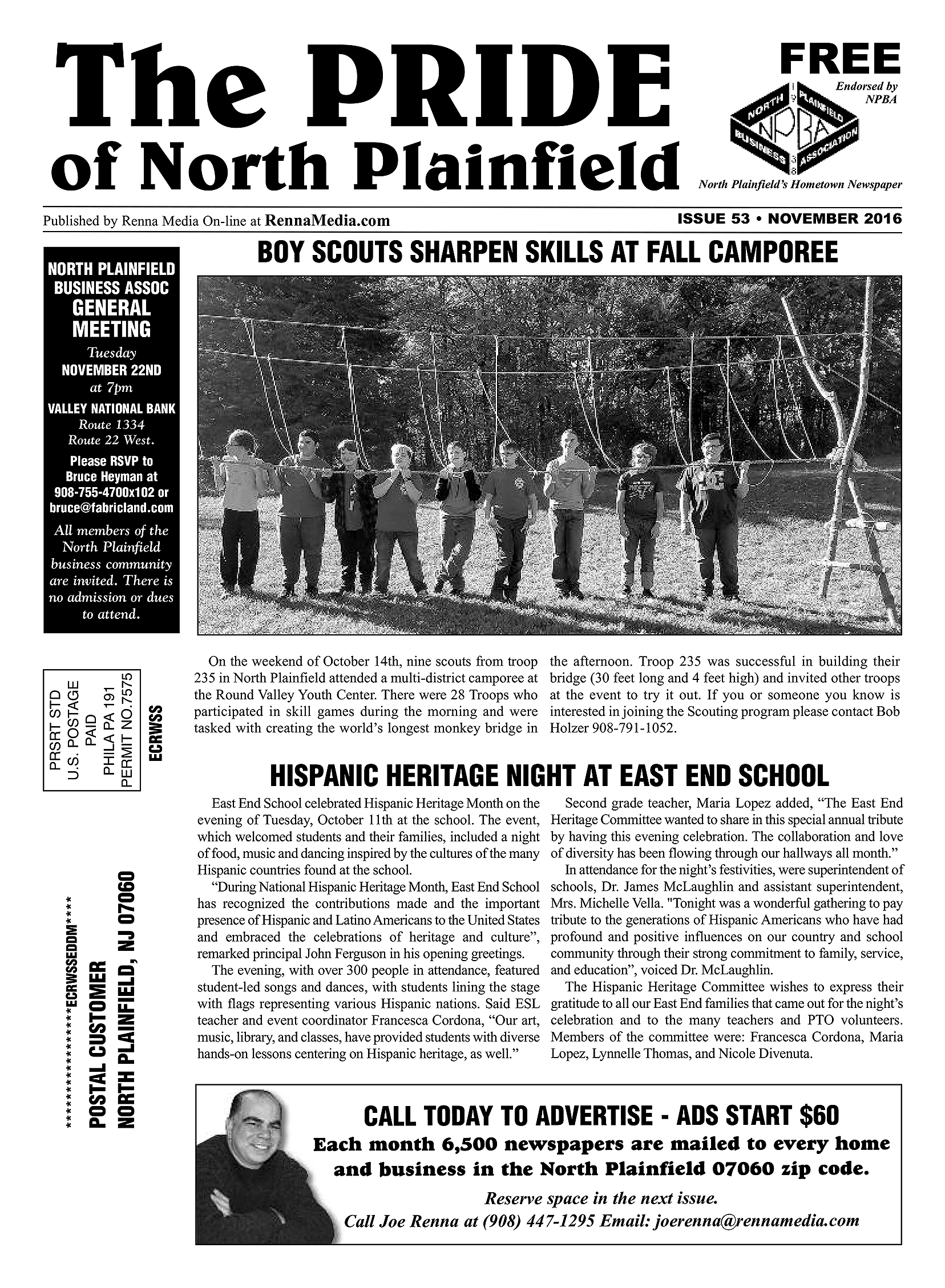 Renna Media | The November 2016 issue of The Pride of North Plainfield ...