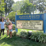 Jefferson School Welcome sign