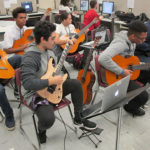 Linden High School guitar students