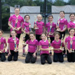 Bottom row: Liv Steinmetz, Kate Pipher, Ashley Santos, Emma Wargaski, Sierra Isbirian, and Addison Miller. Top row: Hannah Sandholm, Carly Pfeiffer, Jonna McElroy, Natalie Dillon, Lily Sandholm, and Olivia Peris.