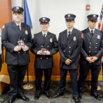 SFC shield ceremony 2018 Sept 6 Bob English (LH FAS), John Stone, Tyler Nelson, Chris Hoffman, Darren Calleo, Kevin Phillips (chief), Frank Reilly photo