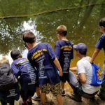 Scouts look for aquatic wildlife at Cat Swamp Pond