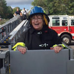 Colleen in fire gear