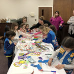 Pic of Girl Scouts-Bookmark Making