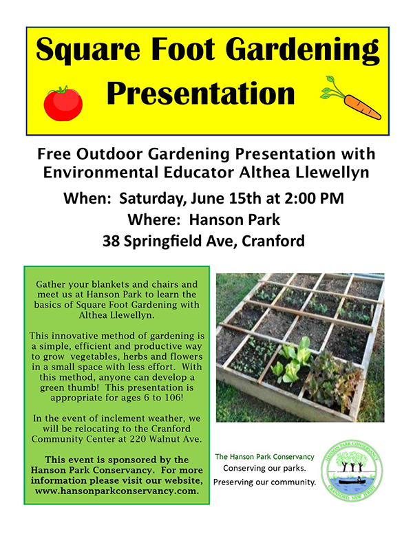 Square Foot Gardening Presentation At Hanson Park Renna Media