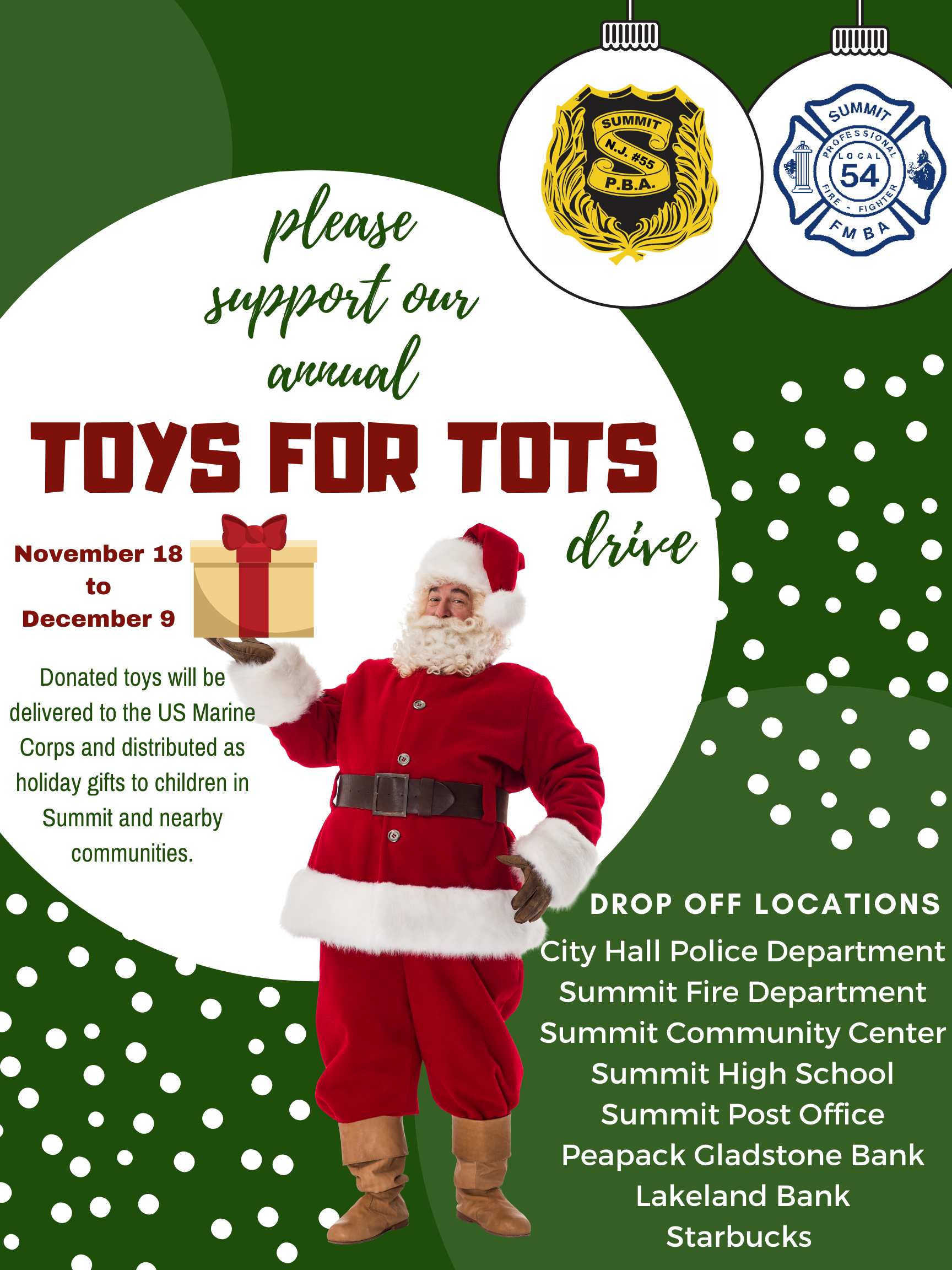 Summit Annual Toys For Tots Holiday Toy