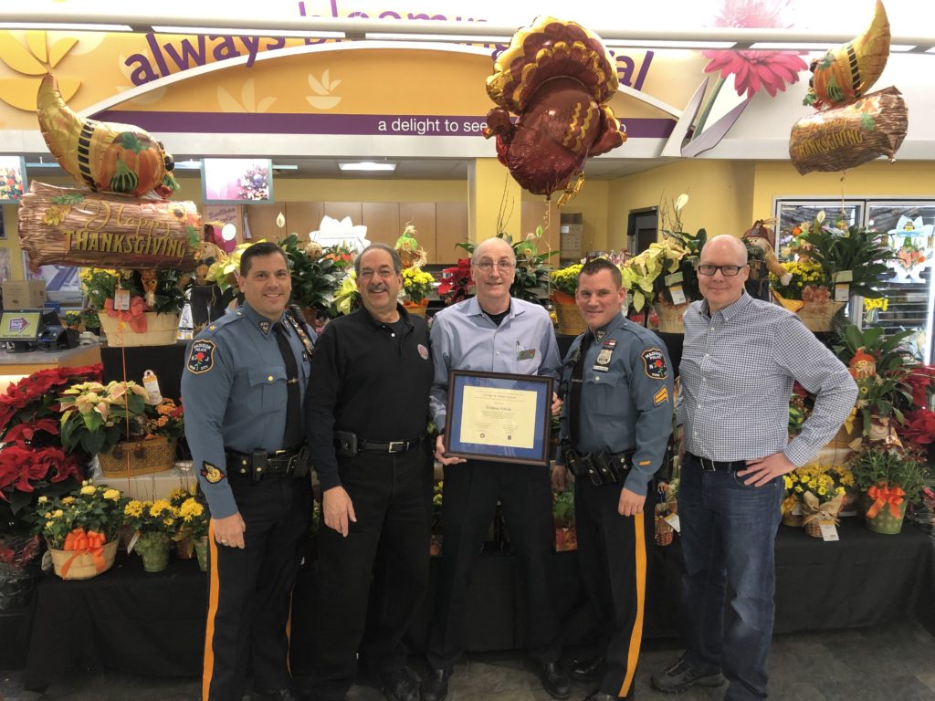 Renna Media Madison Stop & Shop Manager Certificate of Recognition