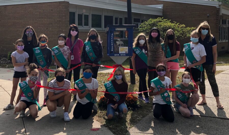 Renna Media Girl Scouts Create Little Free Library at Jefferson School