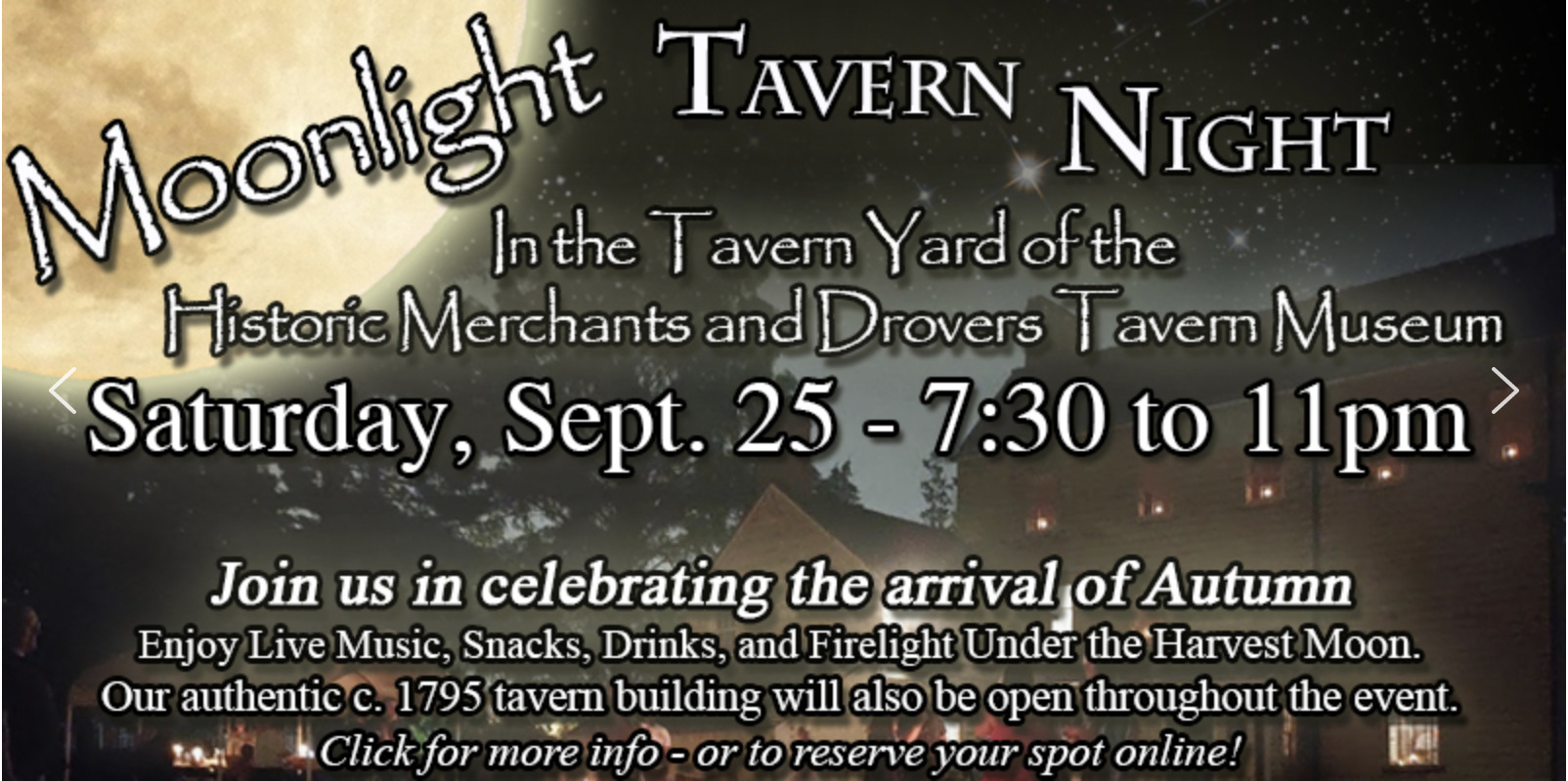 Renna Media | Merchants and Drovers Moonlight Tavern Night