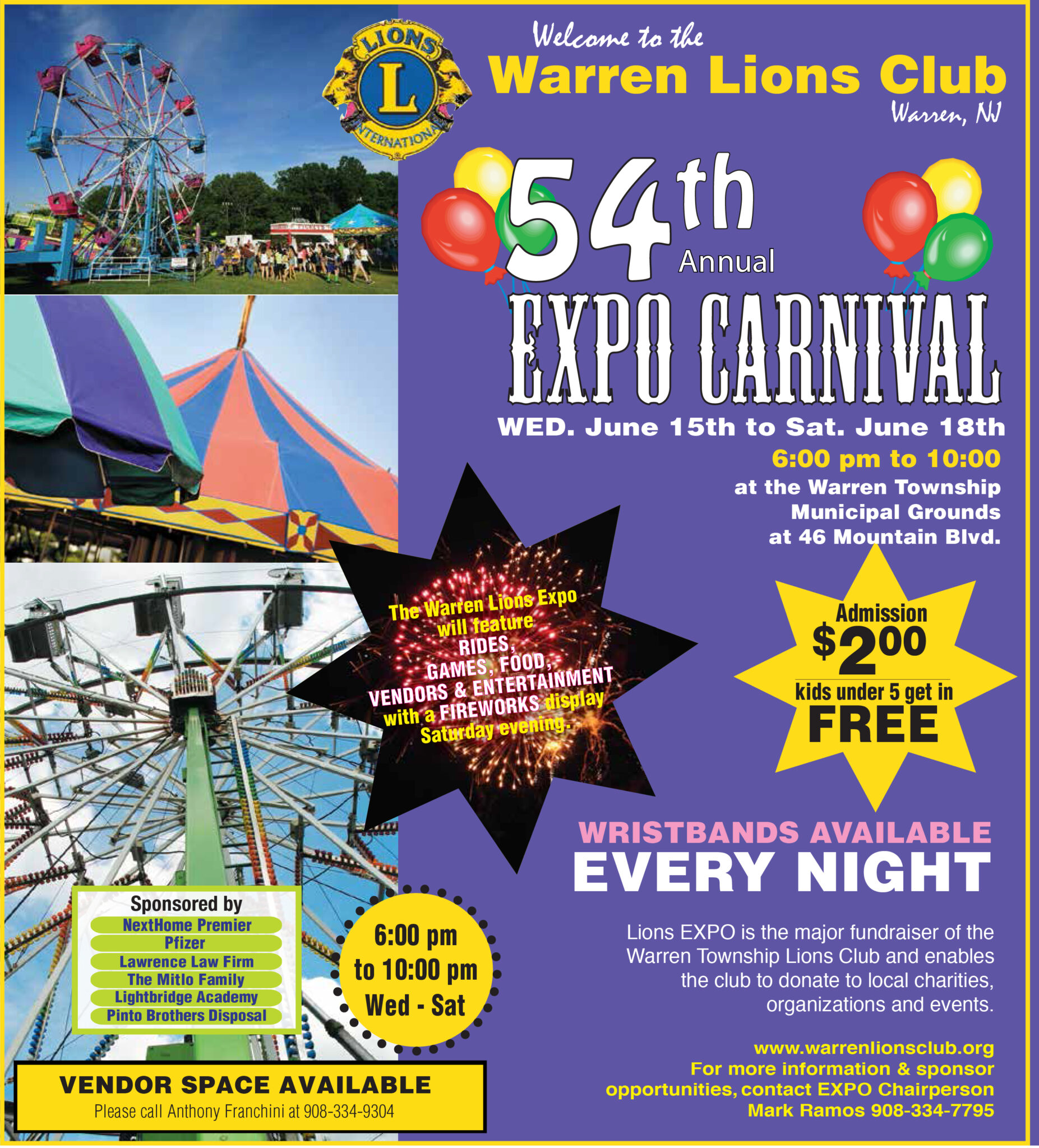 Renna Media 54th Annual Warren Lions Club EXPO Carnival