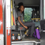 Girl fire engine