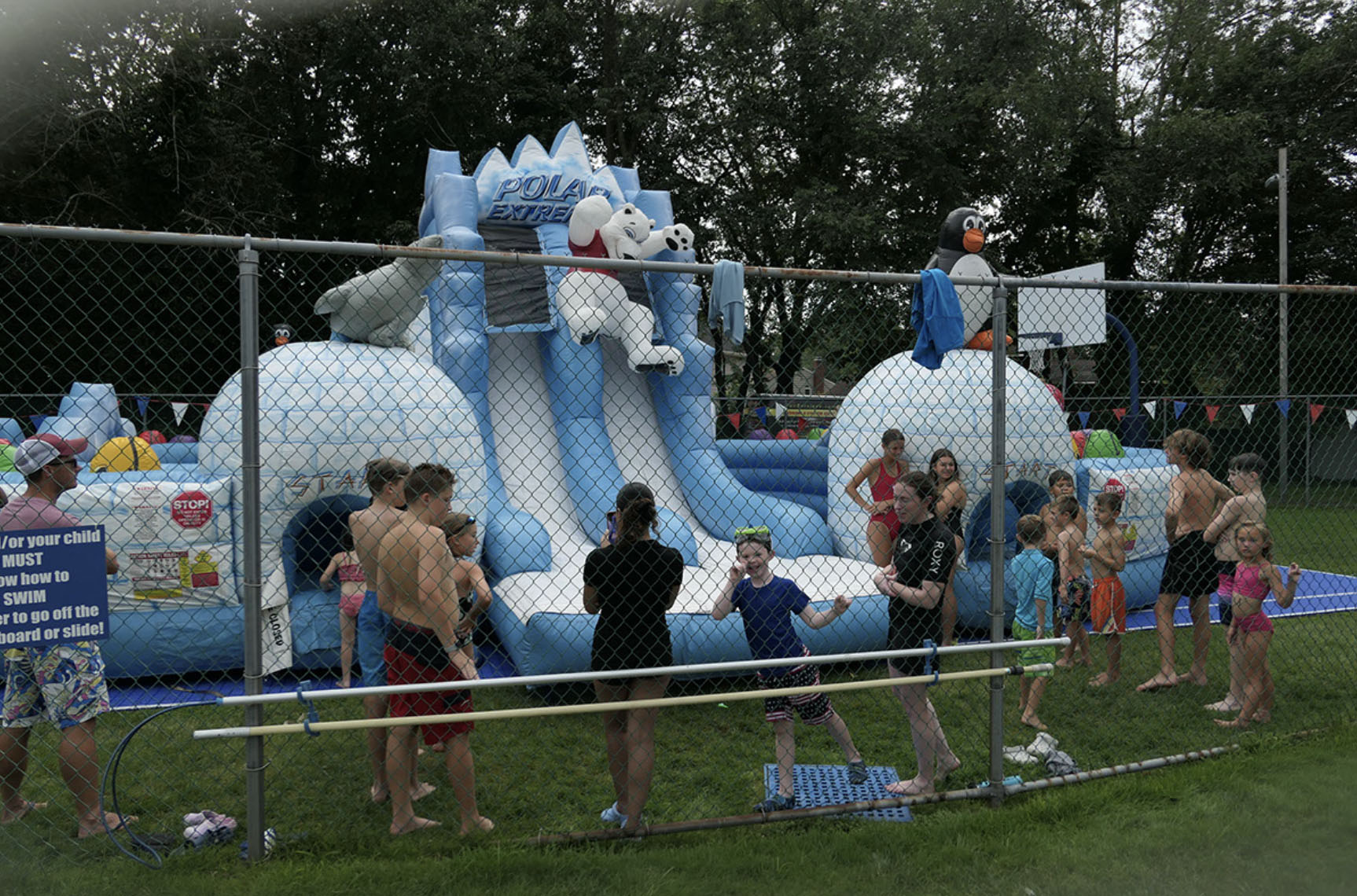 Renna Media Santa Visits the Clark Pool