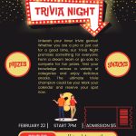 Blue and Yellow Illustrated Trivia Night Flyer