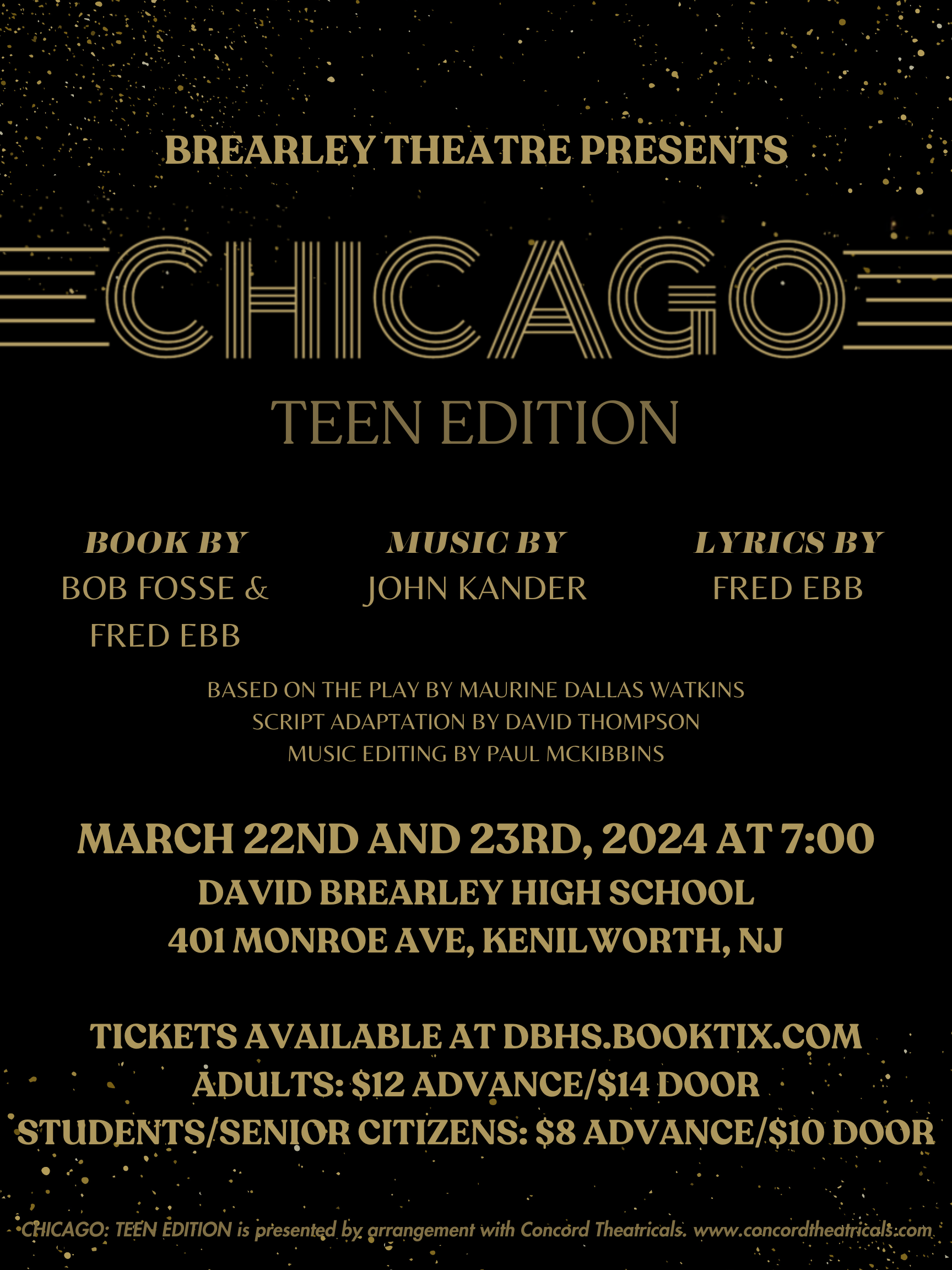 David Brearley High School Presents “Chicago: Teen Edition”