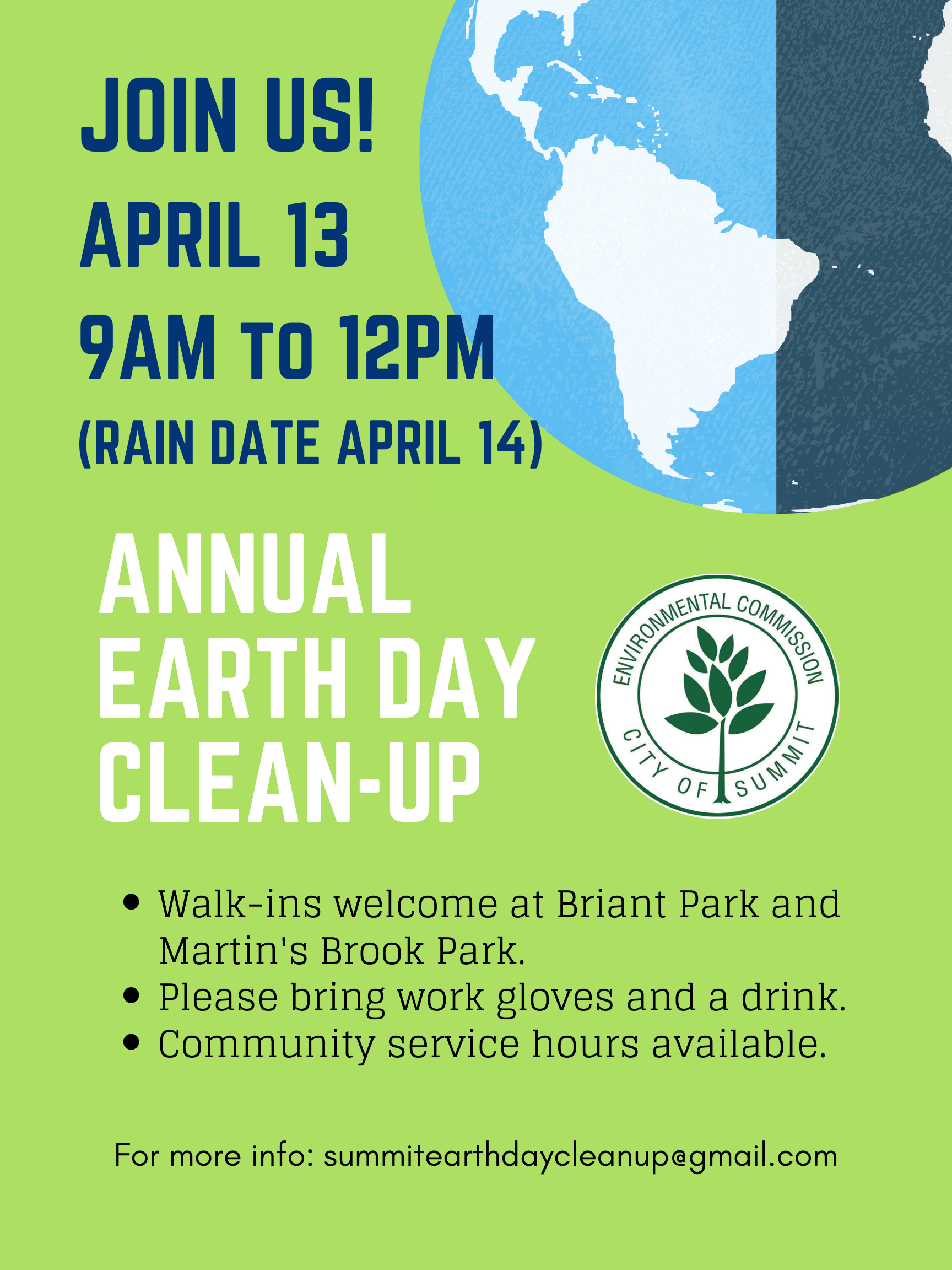 Annual Earth Day Clean-Up set for April 13th