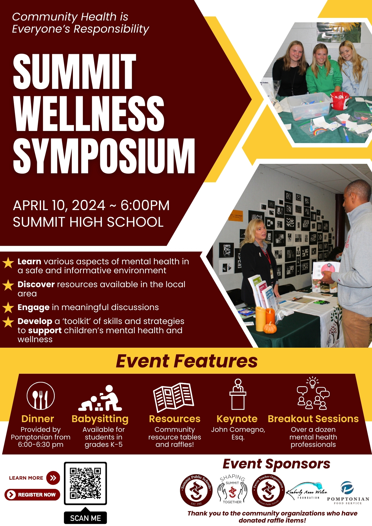 Inaugural Summit Wellness Symposium set for April 10th