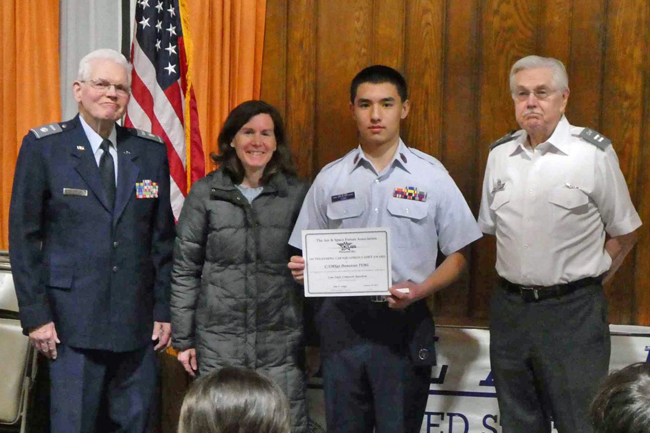 Donovan Tung named Outstanding Squadron Cadet of the Year