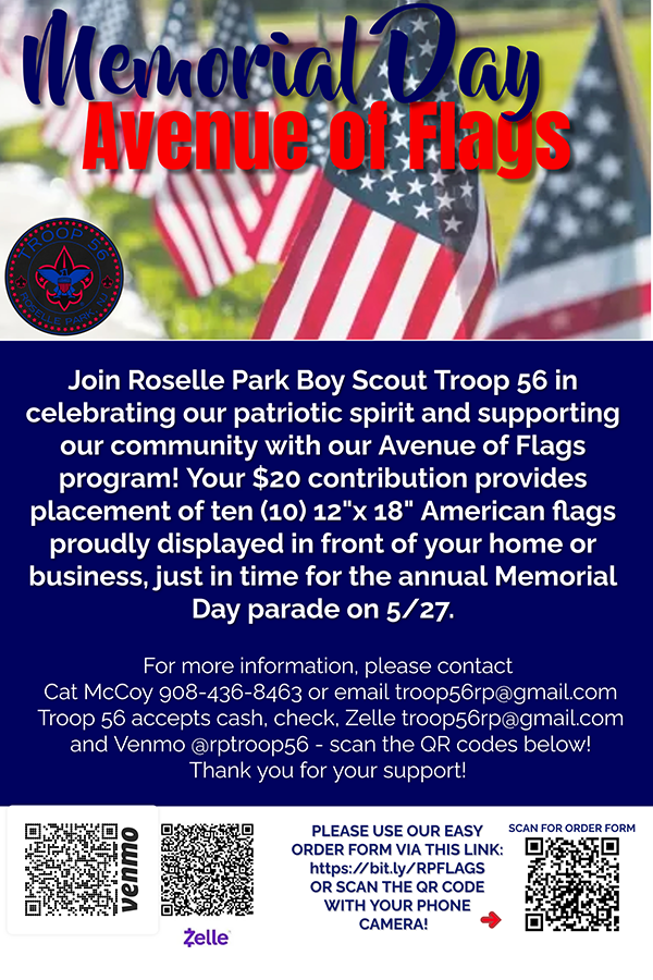 Roselle Park Boy Scout Avenue of Flags Fundraiser