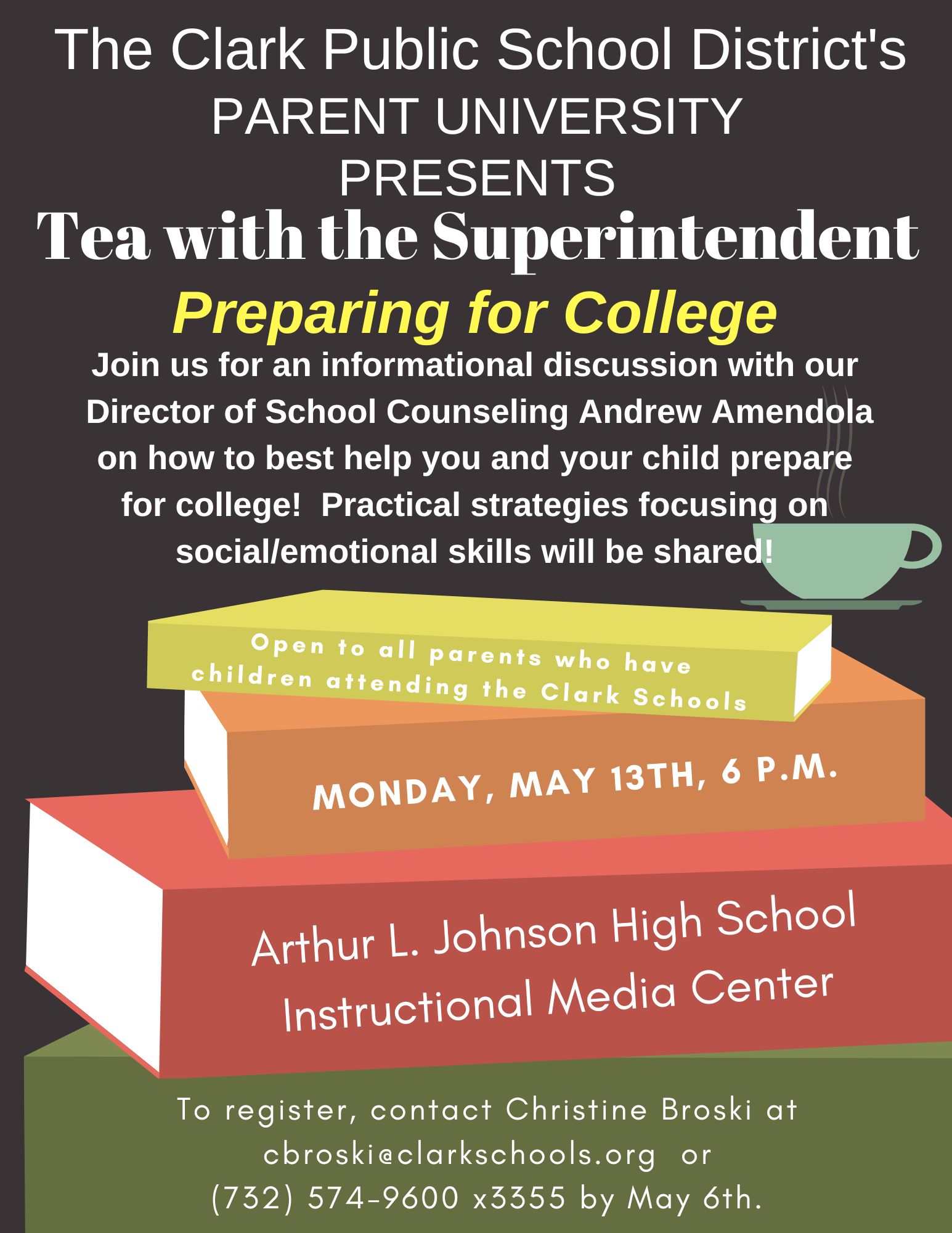 Parent University Presents “Preparing for College” Informational Discussion – May 13th
