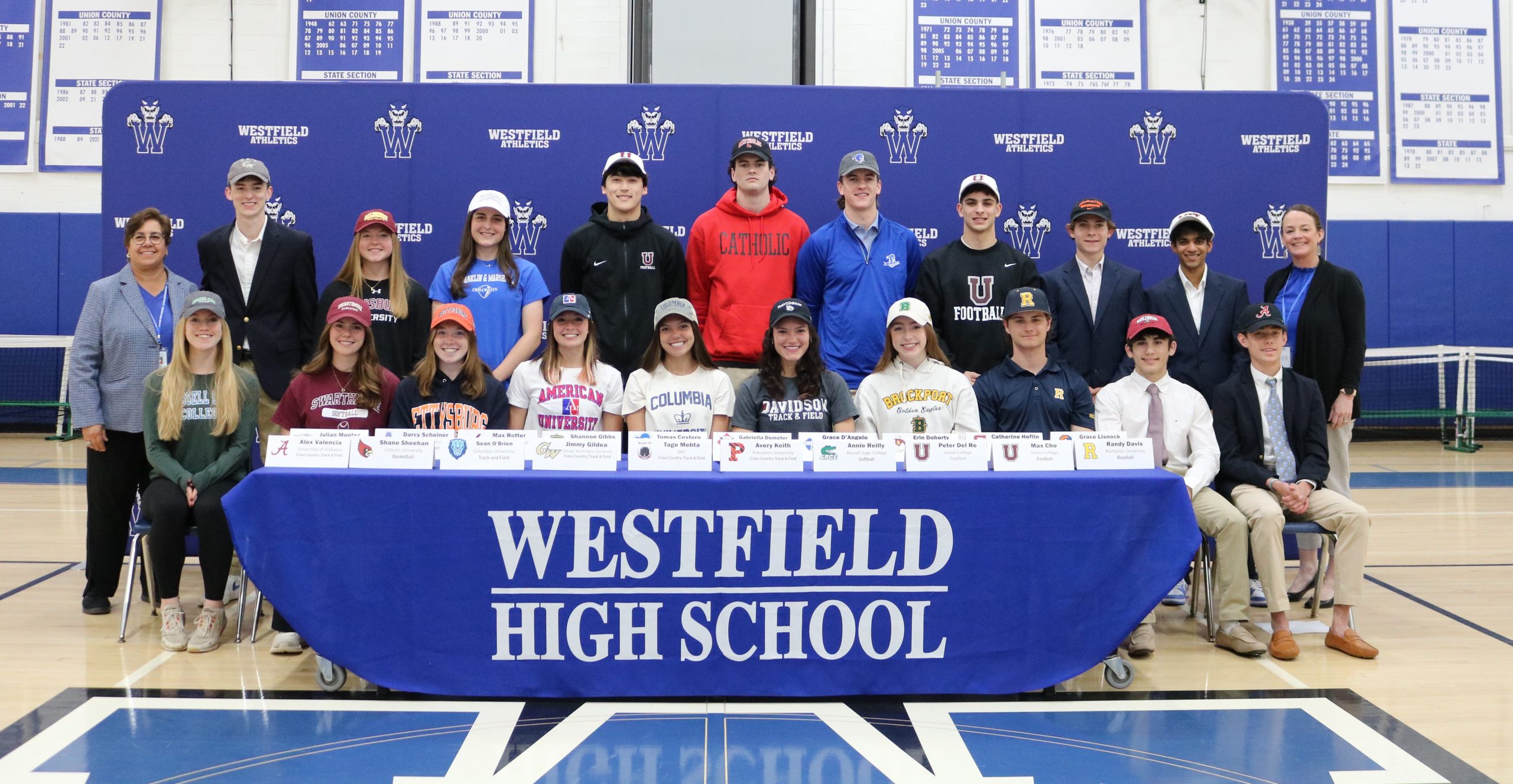 Twenty Westfield Students Sign National Letters of Intent