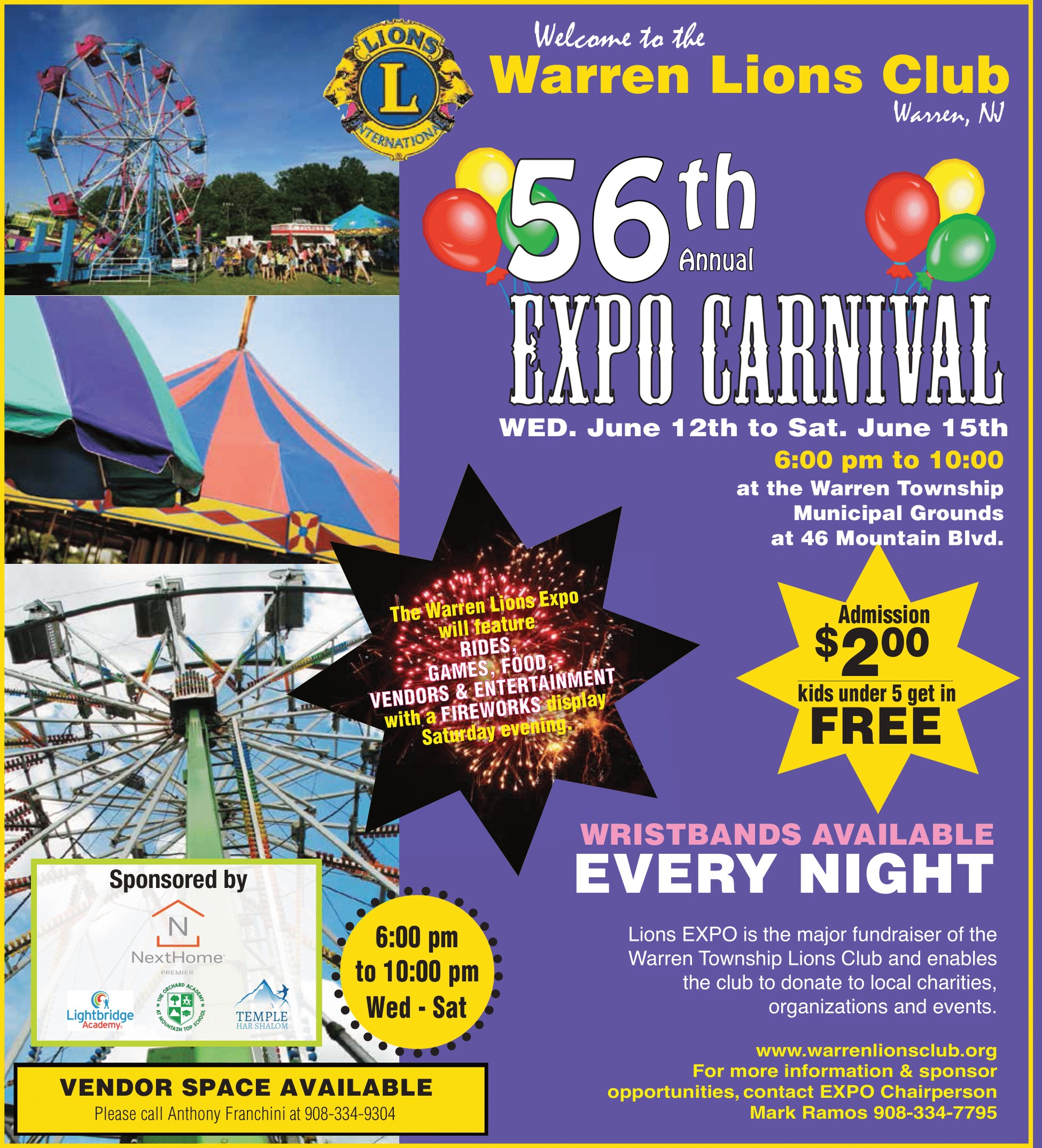 56th Annual Warren Lions Club Expo Carnival