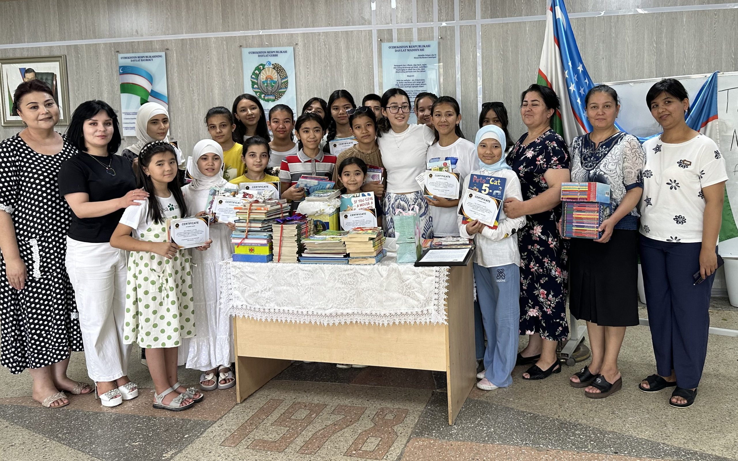 Tashkent, Uzbekistan School children thank the New Providence Community